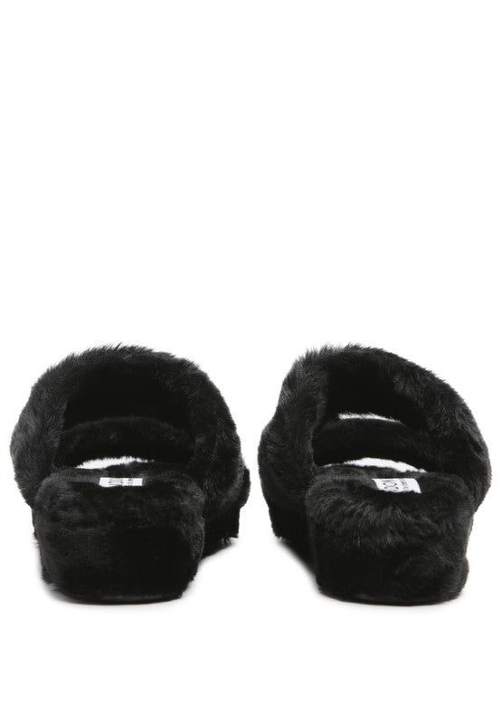 Double Strap Plush Slides