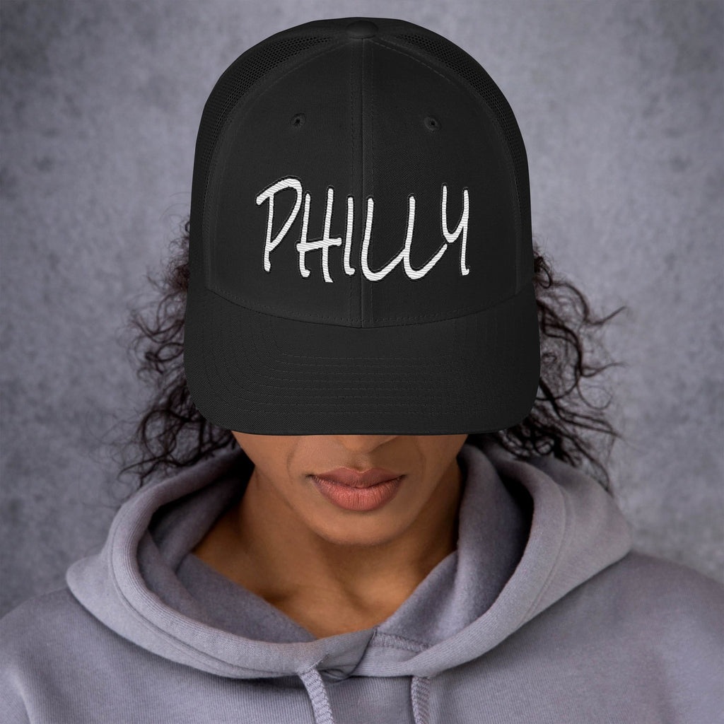 Philly Trucker Cap | Handwritten Embroidered Philadelphia Hat