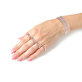 Rhinestone Ring and Bracelet Set in Gold – Stylish Statement Jewelry
