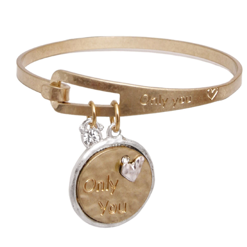 Wire Be Yourself Bracelet Burnished Gold Stylish Statement Jewelry