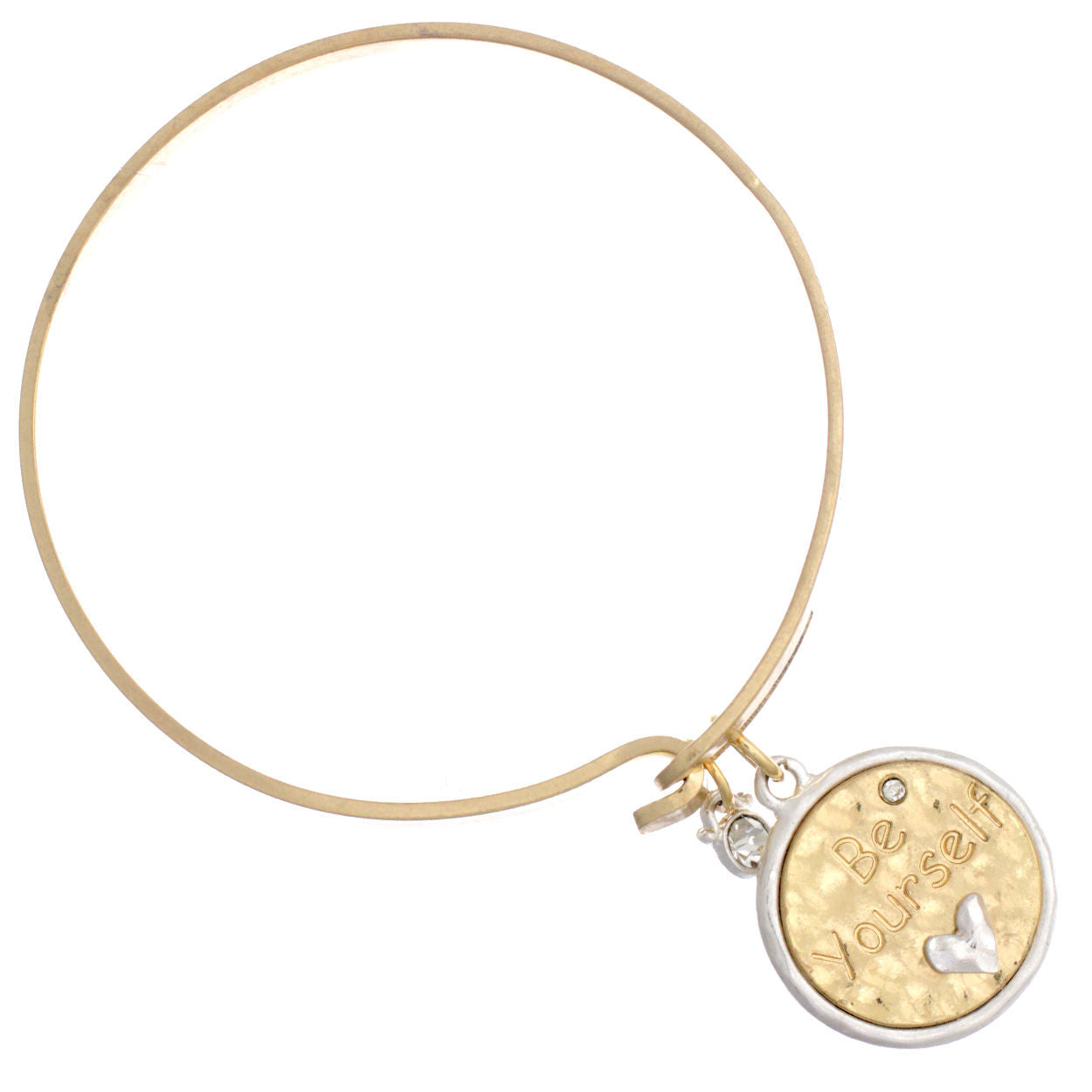Wire Be Yourself Bracelet Burnished Gold Stylish Statement Jewelry
