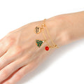 Wire Bangle Bracelet with Xmas Tree Charm – Stylish Holiday Jewelry Accessory