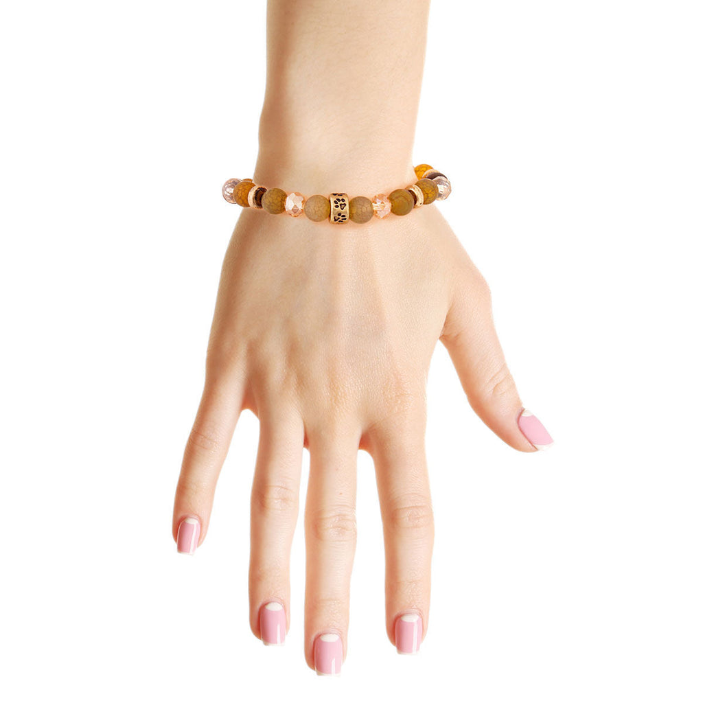 Bead Bracelet Stone Paw Stylish Casual Jewelry Accessory
