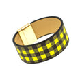 Bracelet Yellow Buffalo Plaid Trendy Fashion Jewelry Accessory