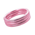 Stretch Pink Silver Snake Chain Bracelets Set – Trendy Stylish Jewelry