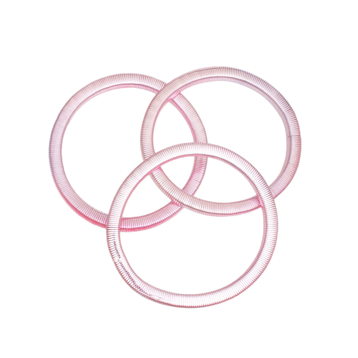 Stretch Pink Silver Snake Chain Bracelets Set – Trendy Stylish Jewelry
