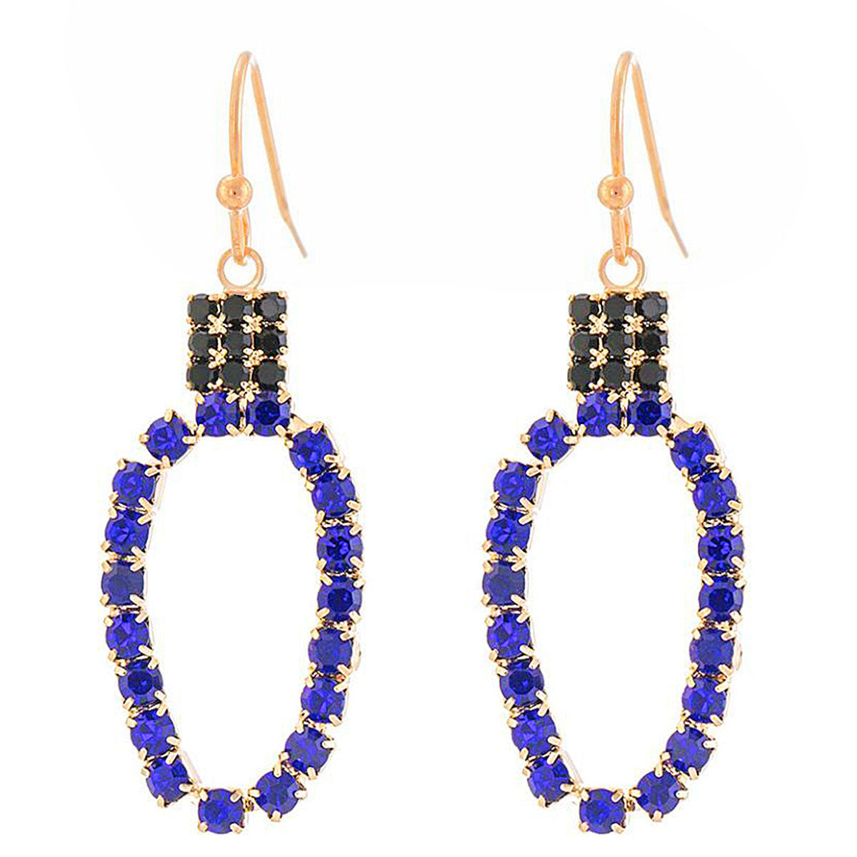 Statement Blue Xmas Light Earrings Sapphire Glow Trendy Jewelry