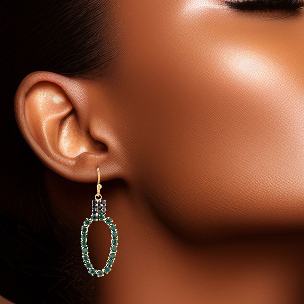 Statement Green Xmas Light Earrings Radiant Evergreen Trendy Jewelry