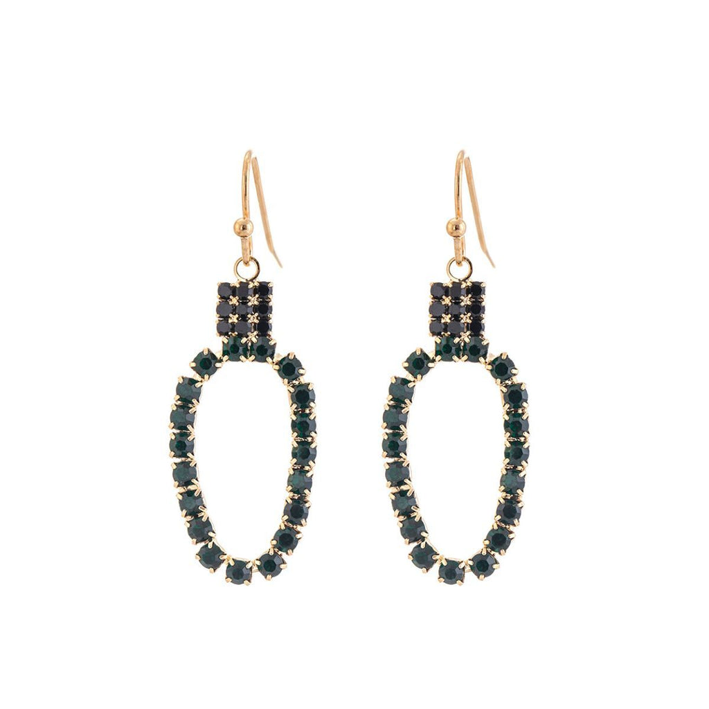 Statement Green Xmas Light Earrings Radiant Evergreen Trendy Jewelry