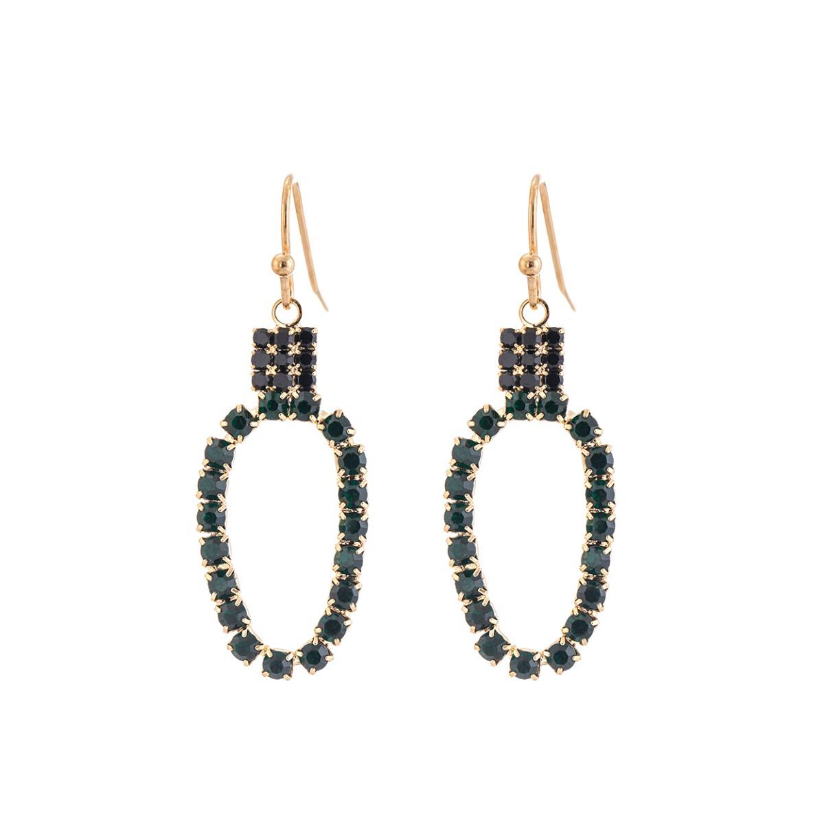 Statement Green Xmas Light Earrings Radiant Evergreen Trendy Jewelry