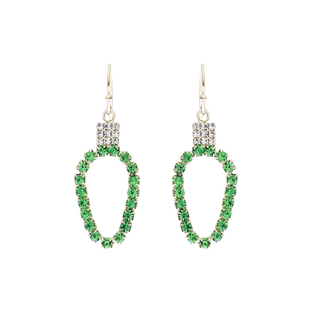 Light Green Xmas Light Earrings – Subtle Elegant Statement Jewelry