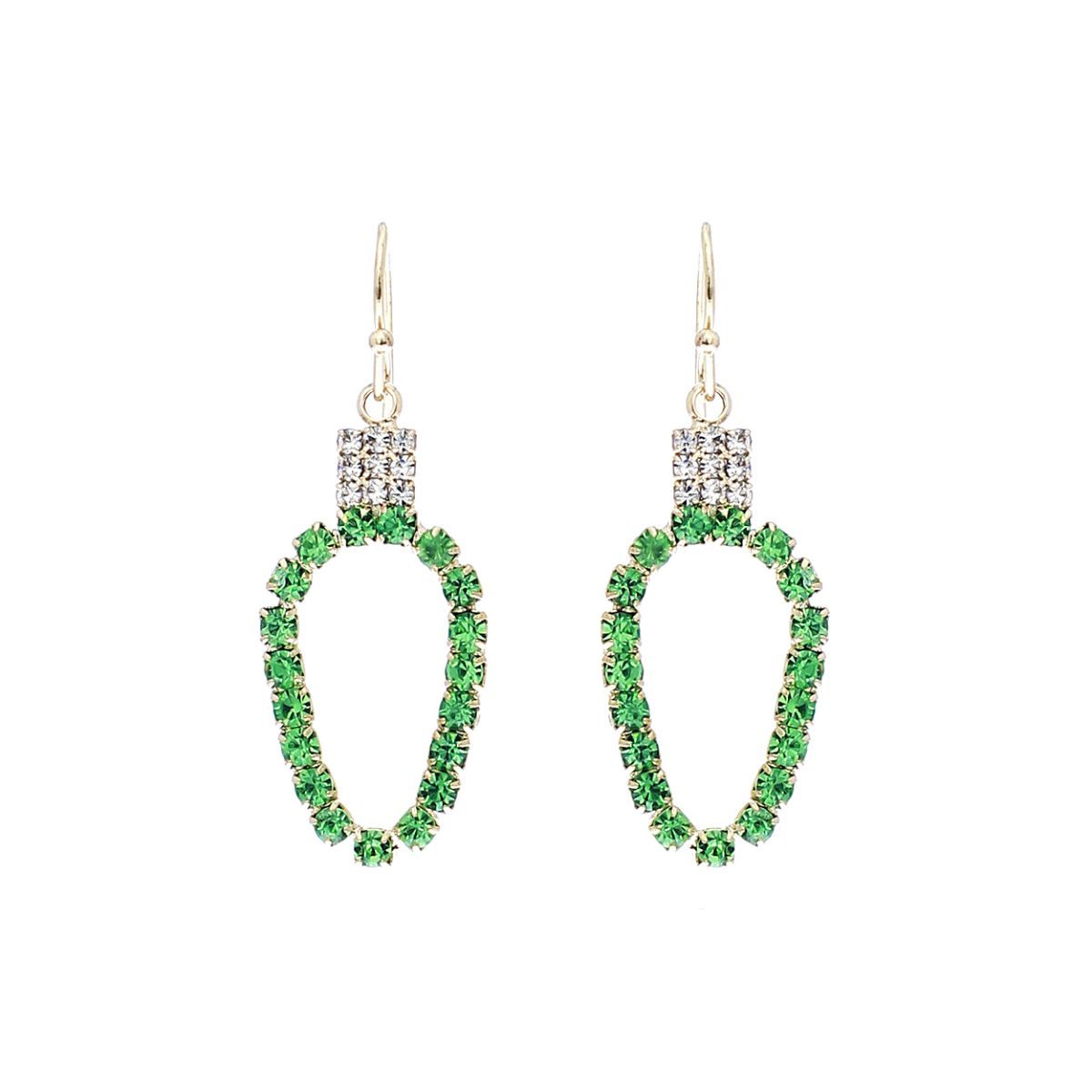 Light Green Xmas Light Earrings – Subtle Elegant Statement Jewelry