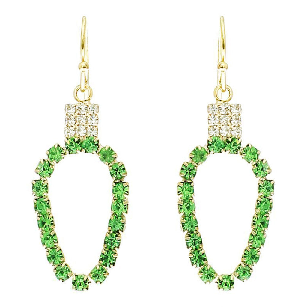 Light Green Xmas Light Earrings – Subtle Elegant Statement Jewelry