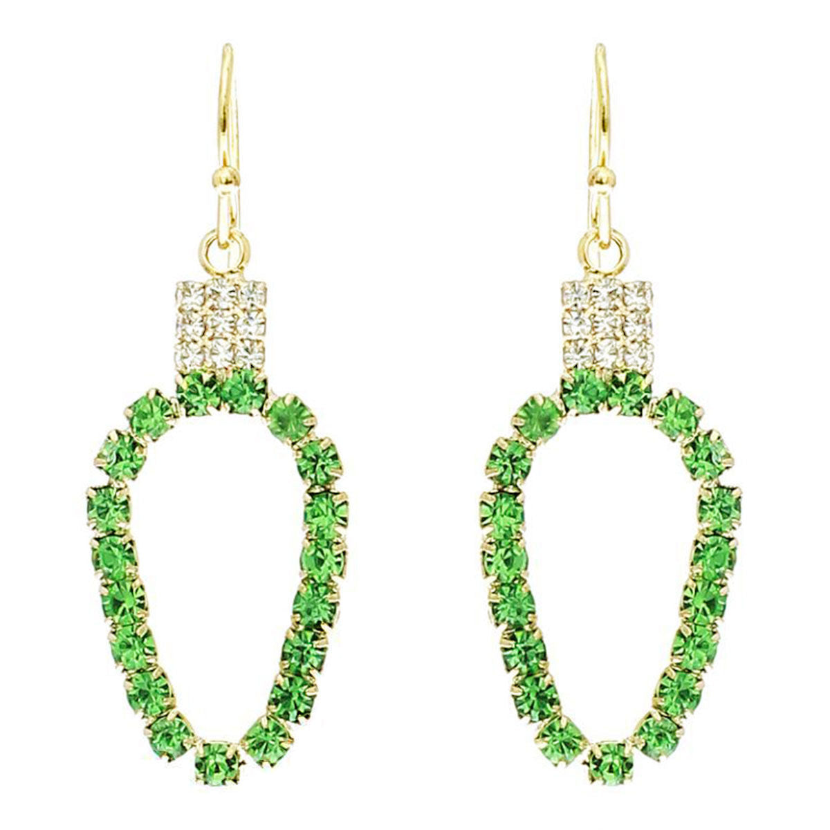 Light Green Xmas Light Earrings – Subtle Elegant Statement Jewelry