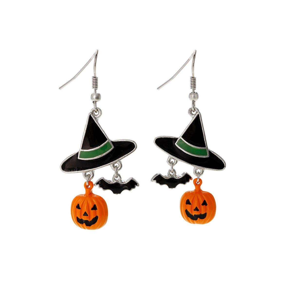 Fashion Witch Hat Charm Fish Hook Earrings Stylish Jewelry Accessory
