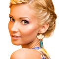 Teardrop Fish Hook Earrings Green Stylish Statement Jewelry