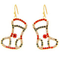 Xmas Stocking Earrings Elegant Statement Jewelry Accessory