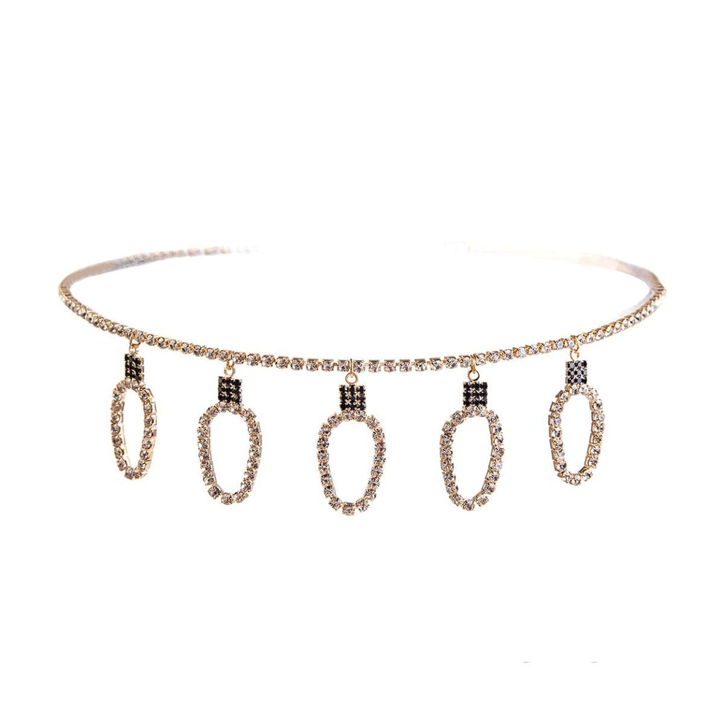 Statement Choker Necklace Gold Xmas Light Bulb Trendy Gilded Glow Accessory