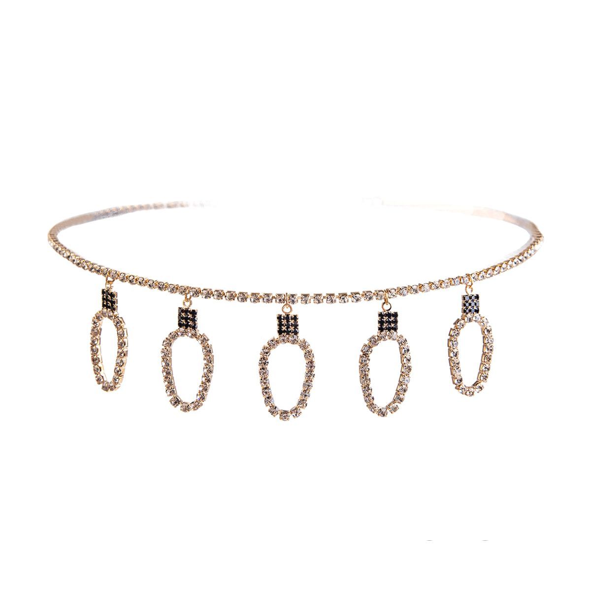 Statement Choker Necklace Gold Xmas Light Bulb Trendy Gilded Glow Accessory