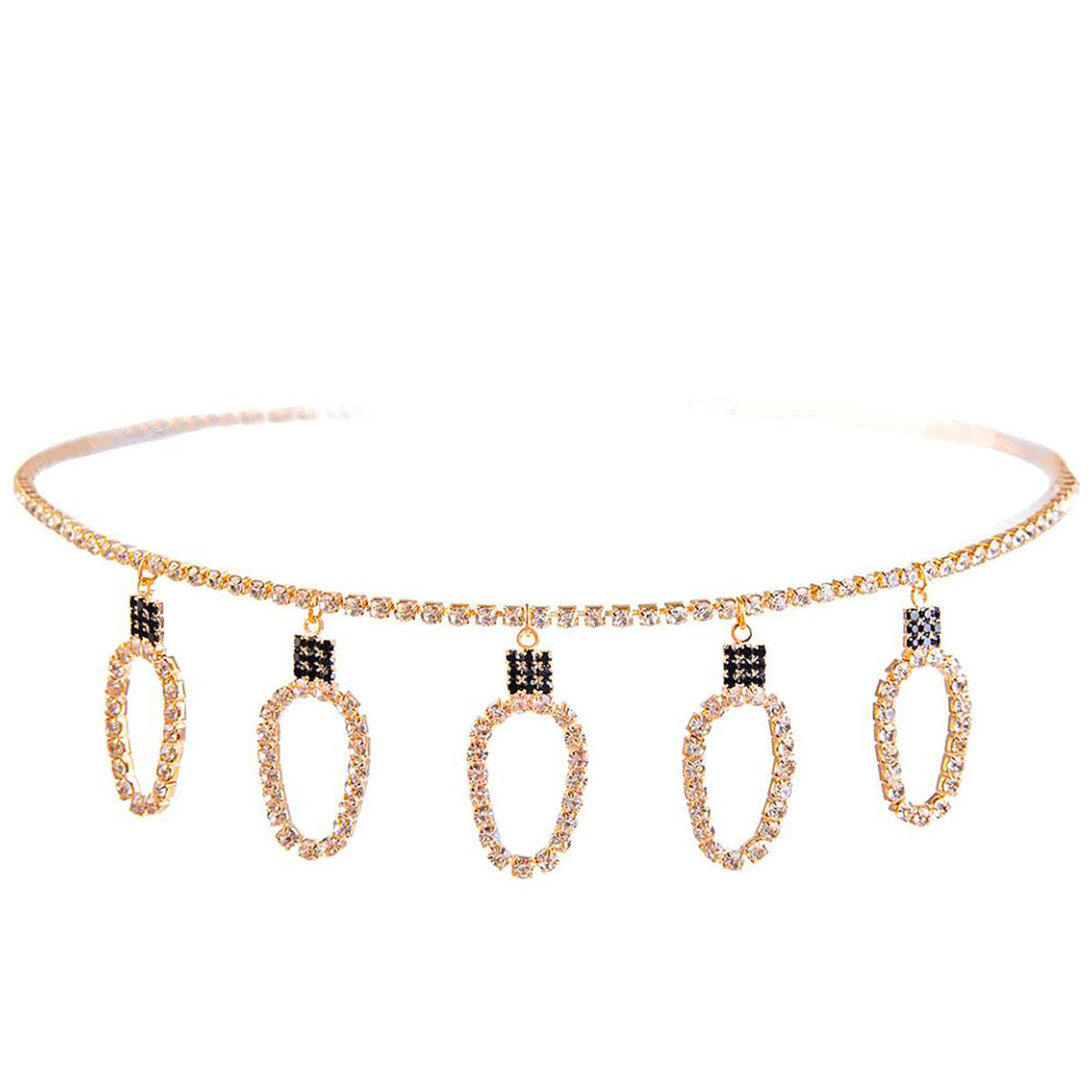 Statement Choker Necklace Gold Xmas Light Bulb Trendy Gilded Glow Accessory
