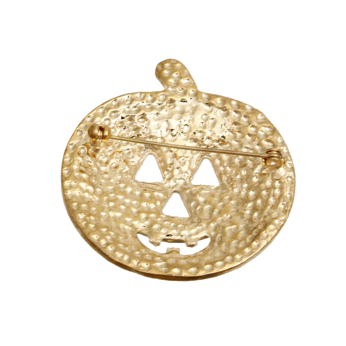 Statement Halloween Brooch Orange Jack O Lantern Accessory