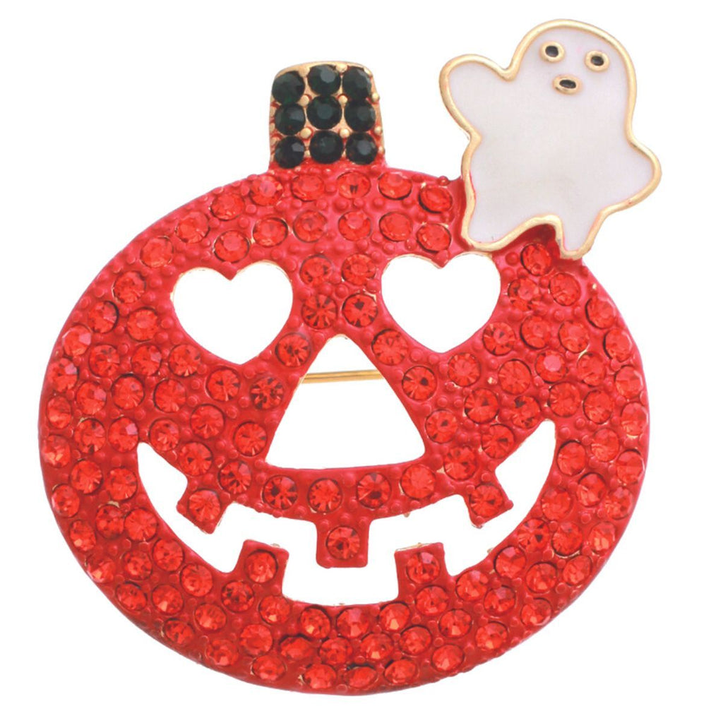 Statement Halloween Jack O Lantern Ghost Brooch Accessory