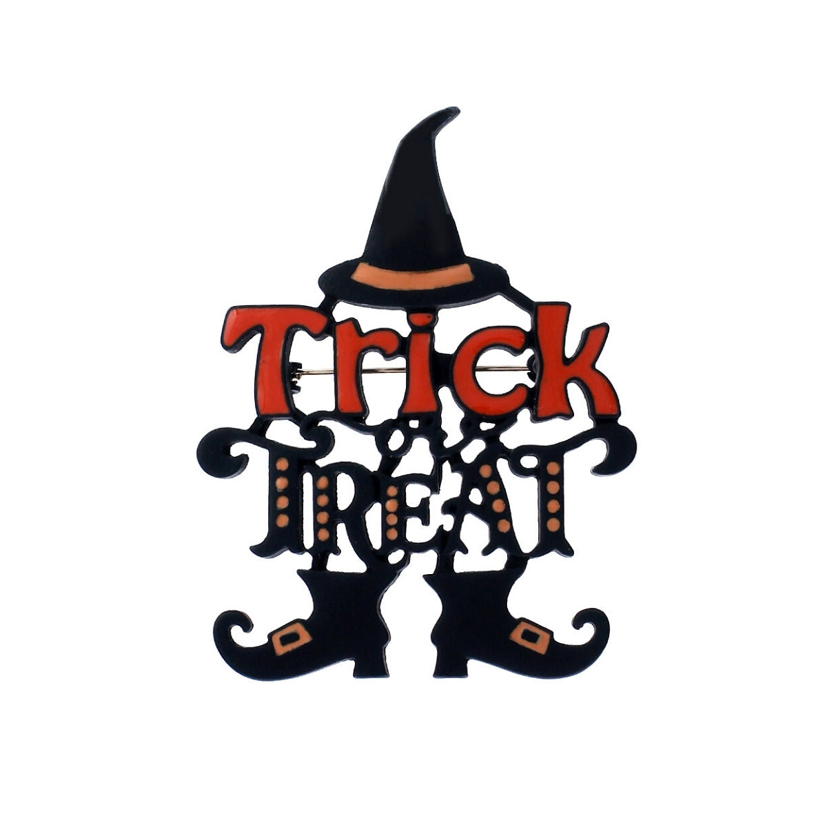Fashion Pin Halloween Trick or Treat Black Stylish Accessory