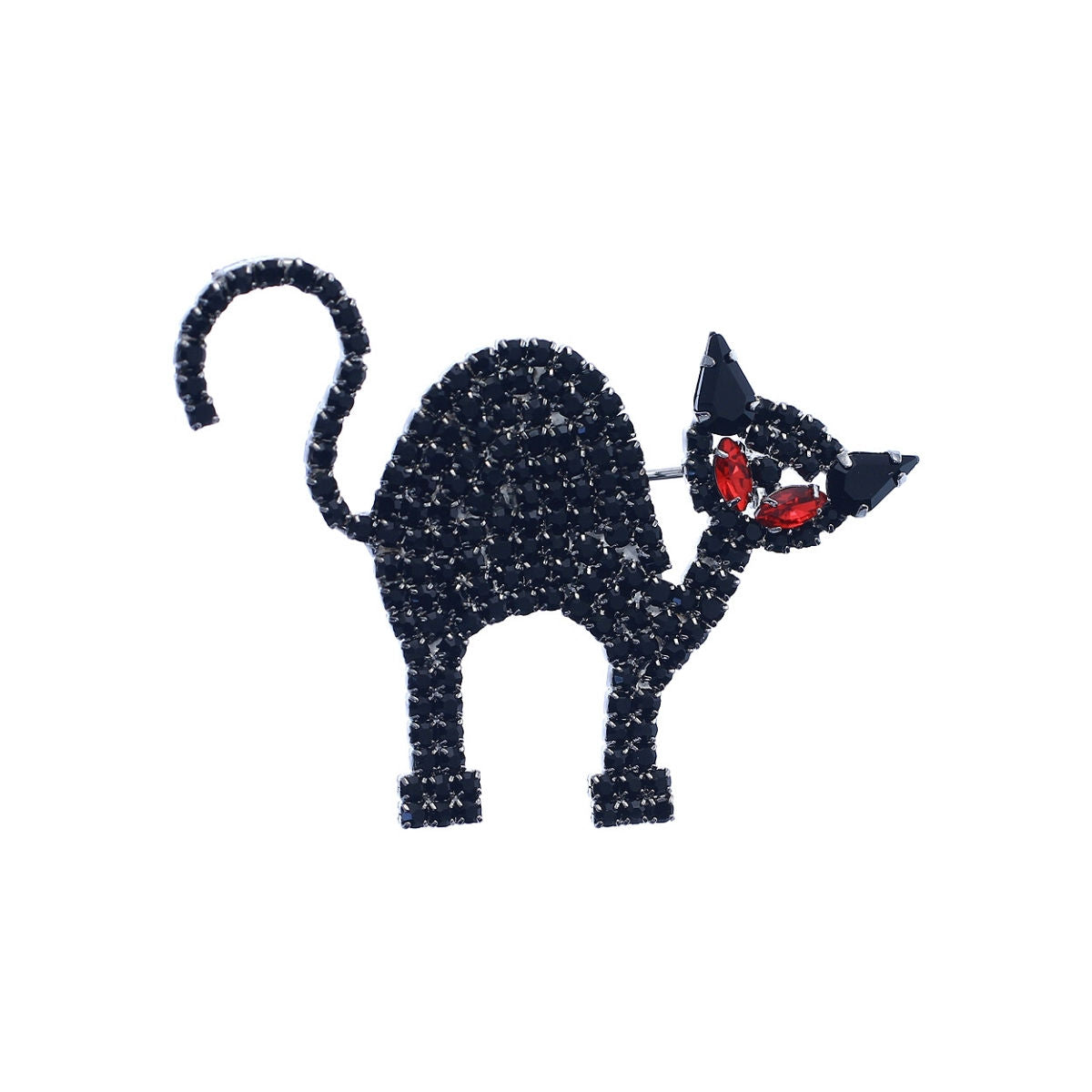 Halloween Black Cat Pin Stylish Fashion Accessory