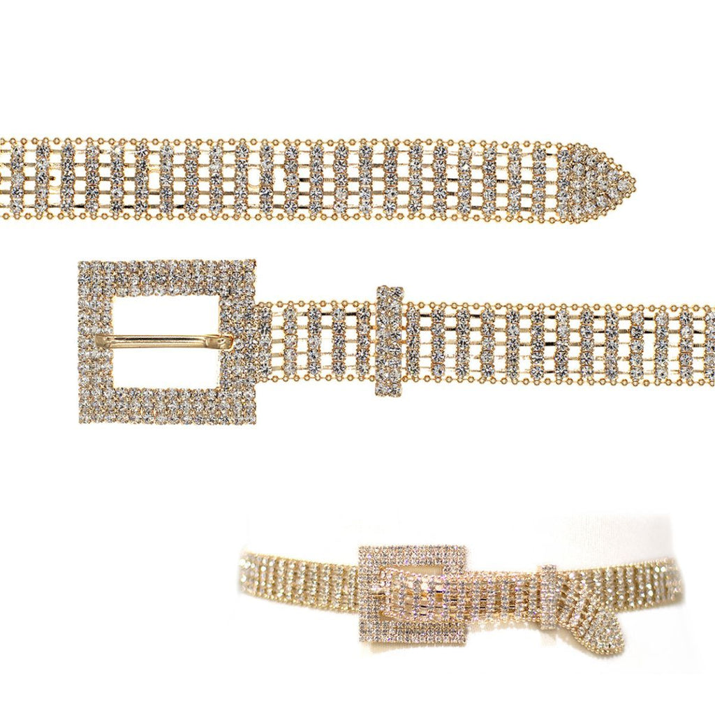 Statement Gold Ball Chain Frame Belt Stylish Fashion Accessory