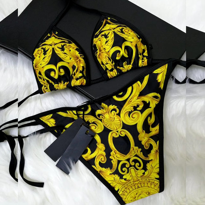 Luxury Print Swimsuit – One Piece or Bikini Set
