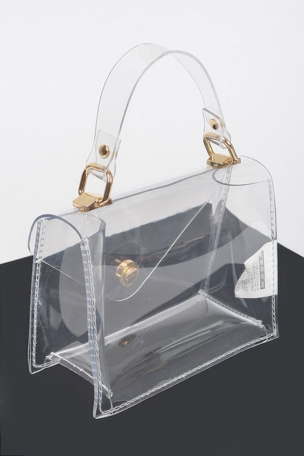 Clear Pvc Top Handle Crossbody Bag