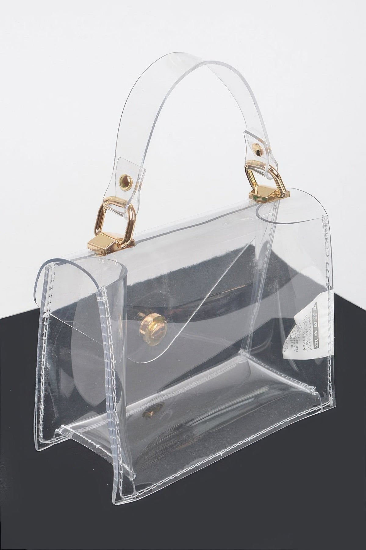 Clear Pvc Top Handle Crossbody Bag