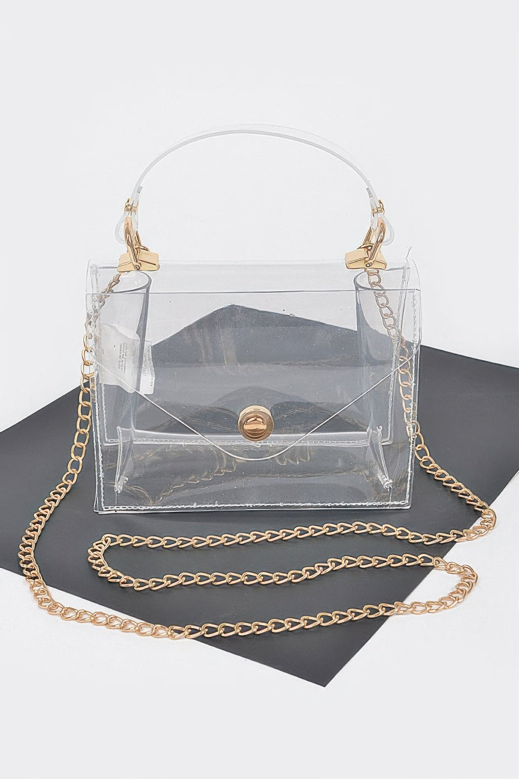 Clear Pvc Top Handle Crossbody Bag