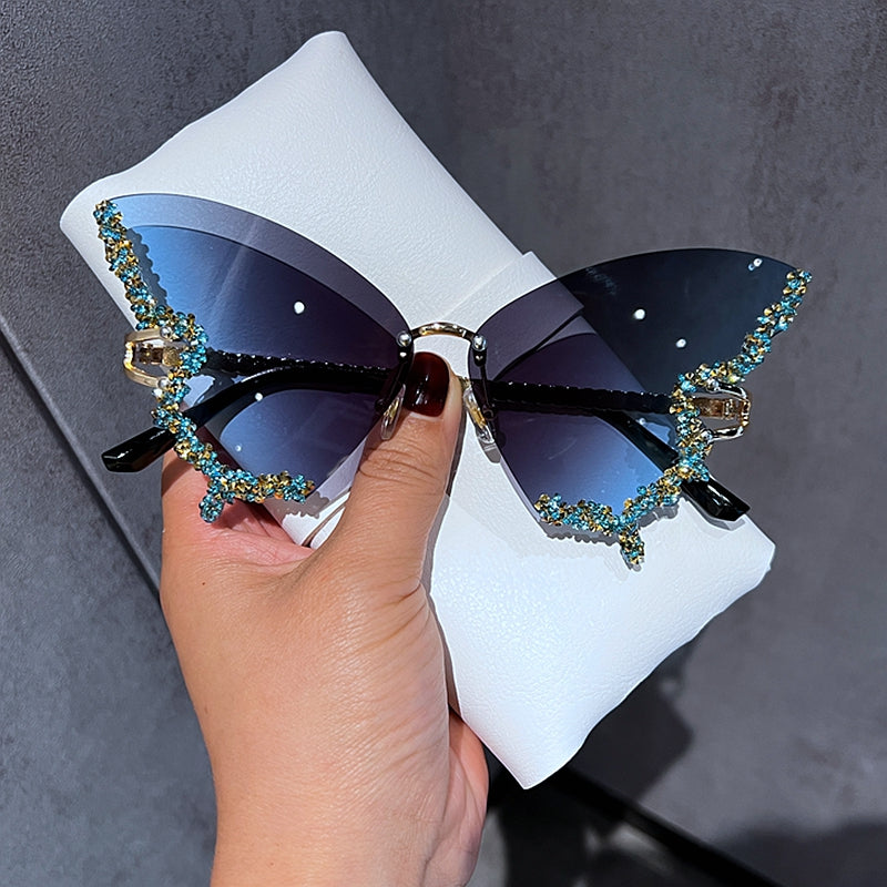 Rimless Butterfly Sunglasses