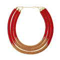Statement Necklace Red Zulu Maasai Beaded Stylish Chic Jewelry Accessory
