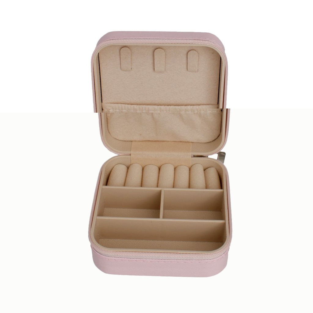 Travel Jewelry Box Square Pink with Nurse Patch Stylish Accessory