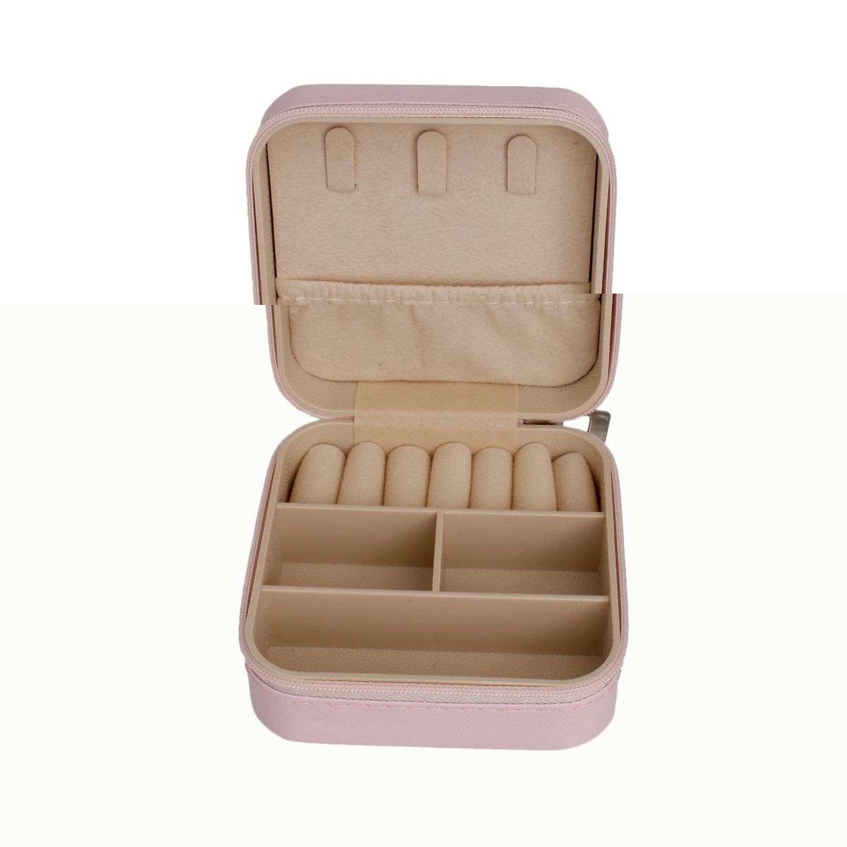 Travel Jewelry Box Square Pink with Nurse Patch Stylish Accessory
