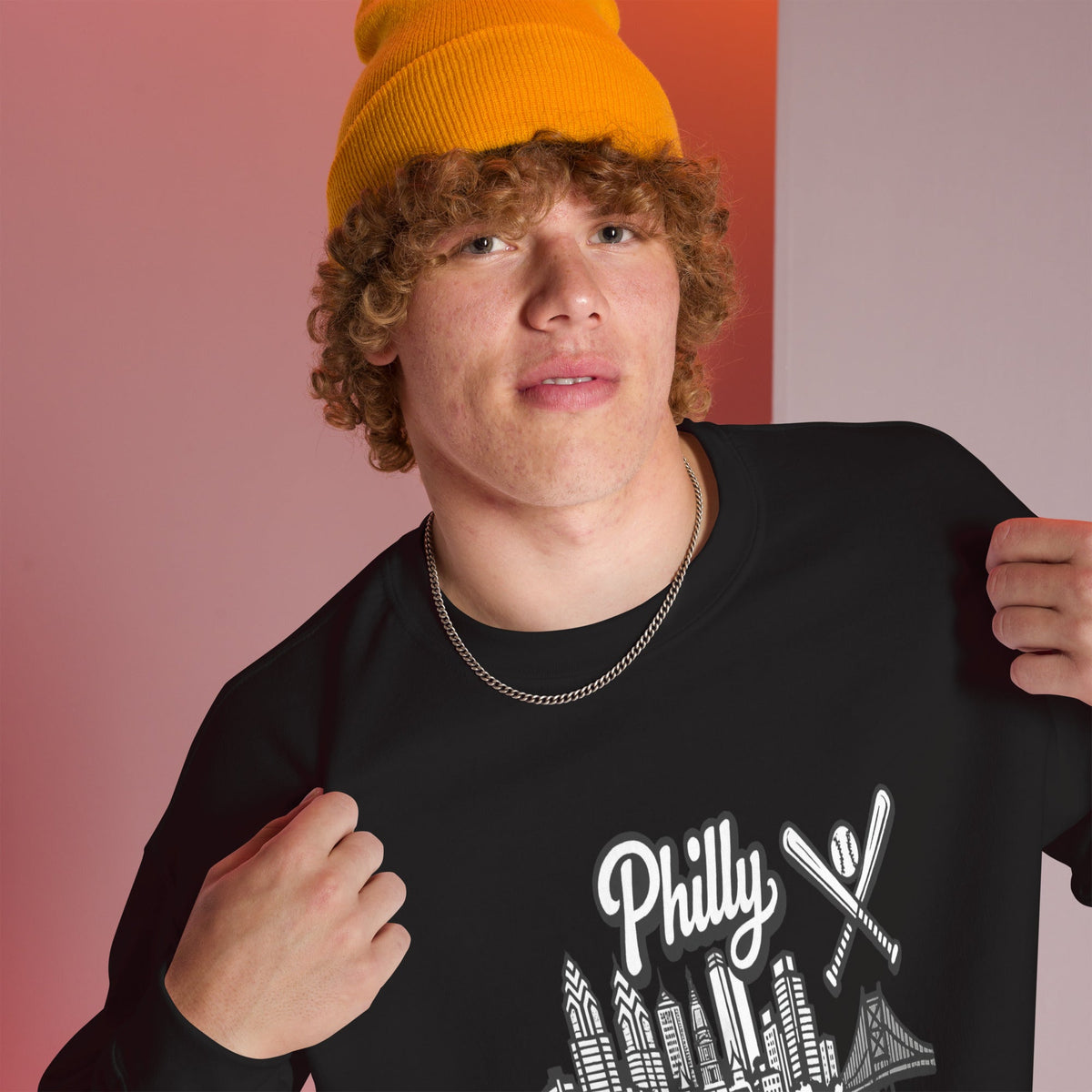 Philly Skyline Baseball Sweatshirt – Limited Drop – Philadelphia City Pride Line Art 6 Colors Unisex