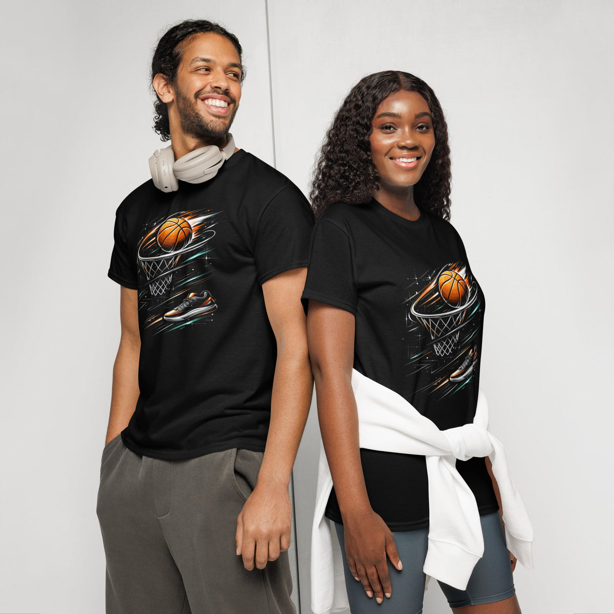 Futuristic Basketball T-Shirt – Limited Drop – Minimalist High-Contrast Graphic Tee