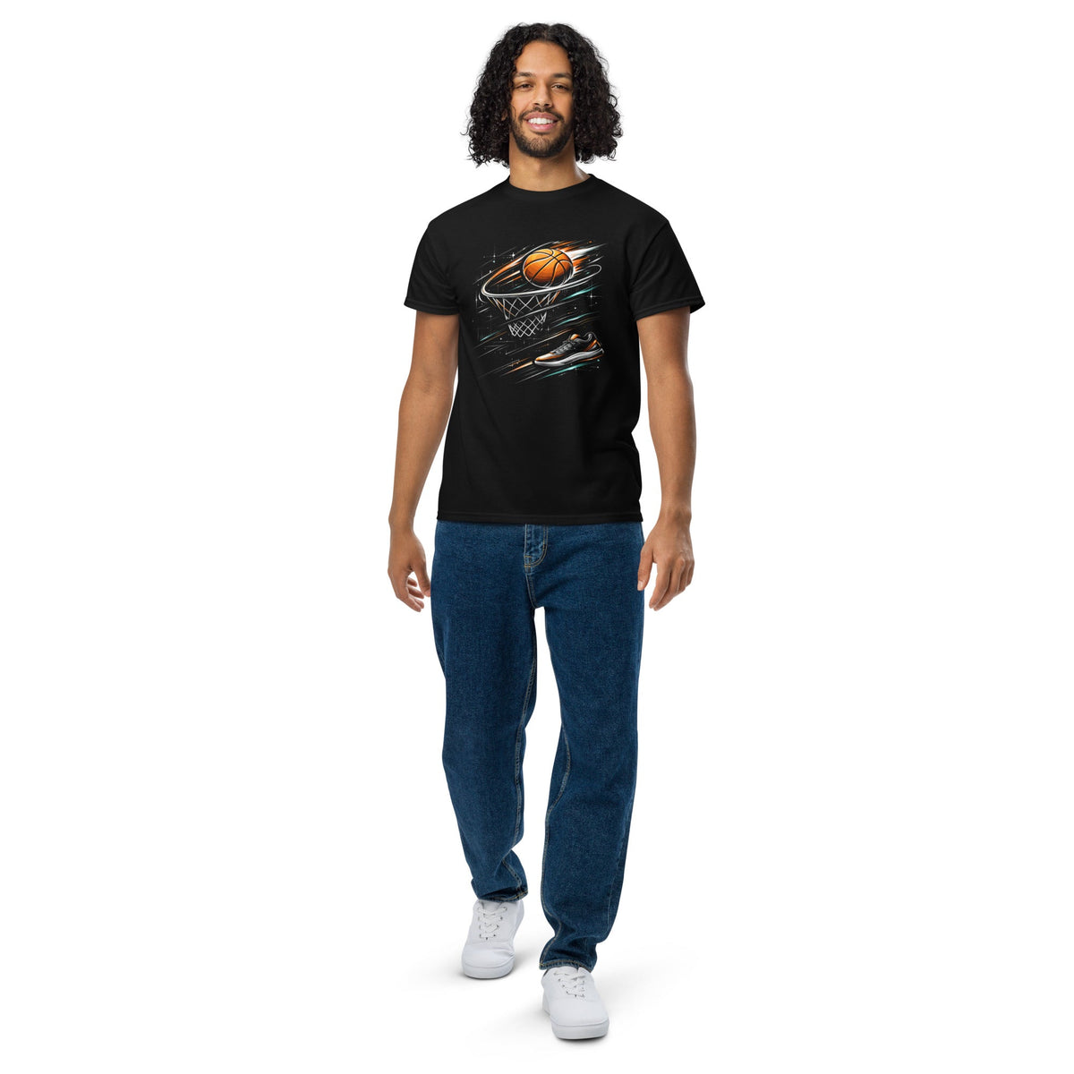 Futuristic Basketball T-Shirt – Limited Drop – Minimalist High-Contrast Graphic Tee