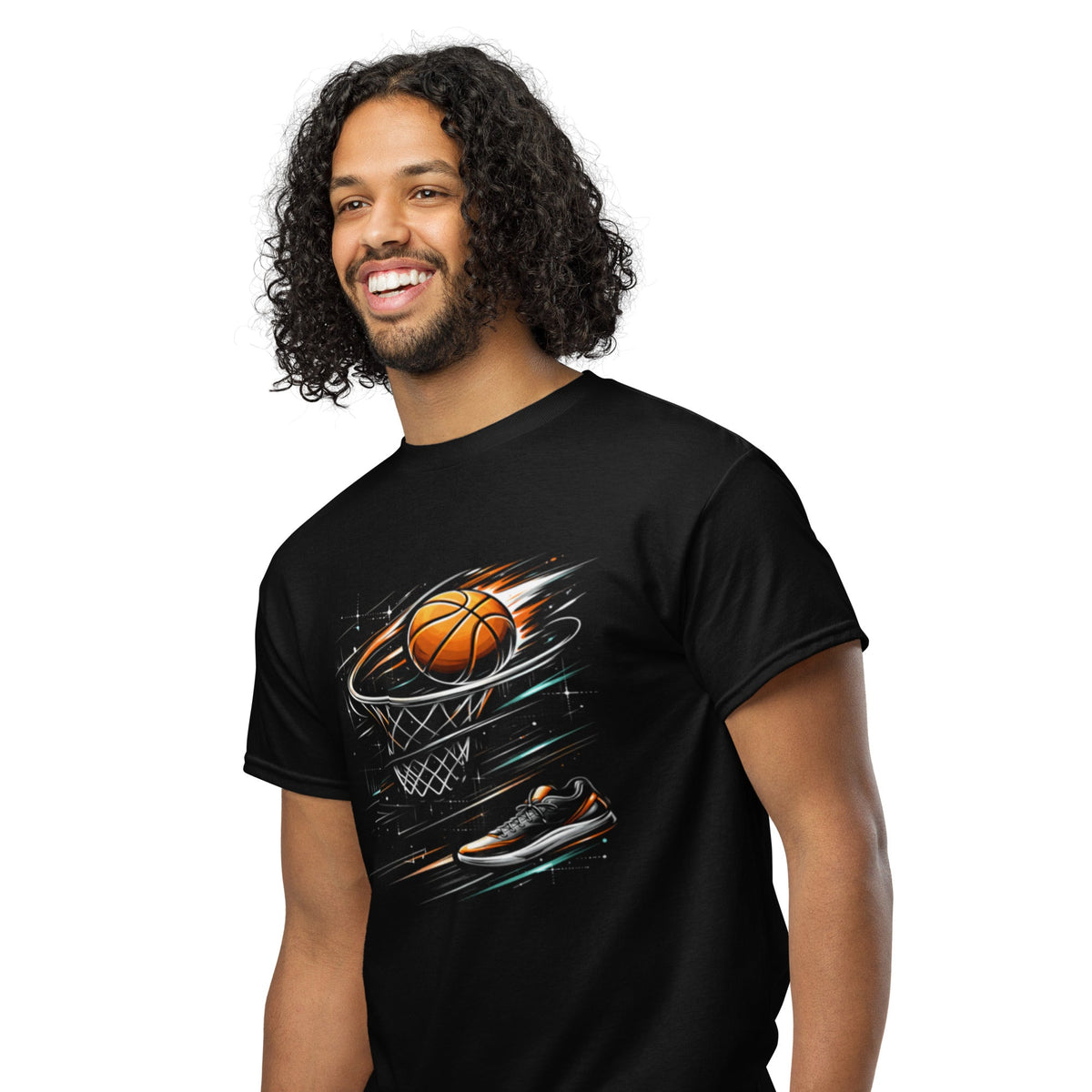 Futuristic Basketball T-Shirt – Limited Drop – Minimalist High-Contrast Graphic Tee
