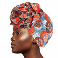 Turban Headband Orange Tribal Flower Knot Stylish Accessory