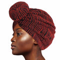 Women’s Trendy Red Stripe Donut Knot Turban Headband Stylish Accessory
