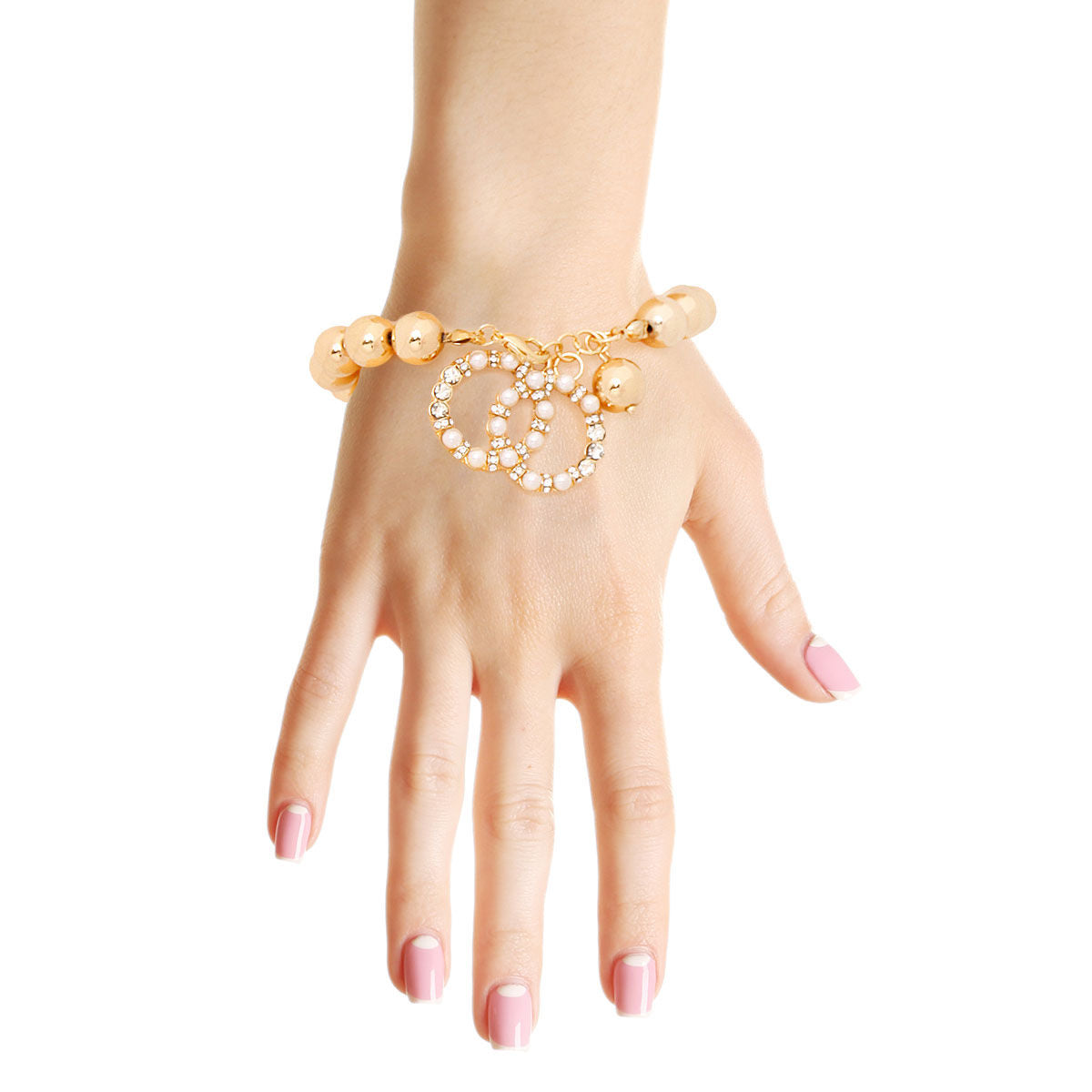 Ball Bracelet Trendy Stylish Statement Jewelry Ballin' in Gold