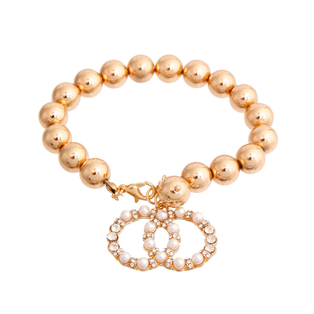 Ball Bracelet Trendy Stylish Statement Jewelry Ballin' in Gold