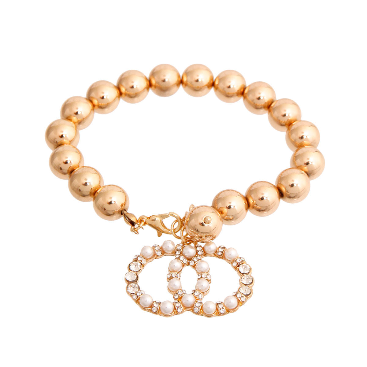 Ball Bracelet Trendy Stylish Statement Jewelry Ballin' in Gold
