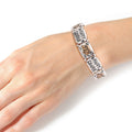 Engraved Mixed Metal Bracelet Stylish Happy Camper Jewelry