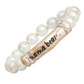 Bracelet Pearl Gold Mama Bear Stylish Jewelry Accessory