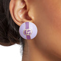 Dome Stud Earrings Lavender Haze Stylish Bespoke Jewelry