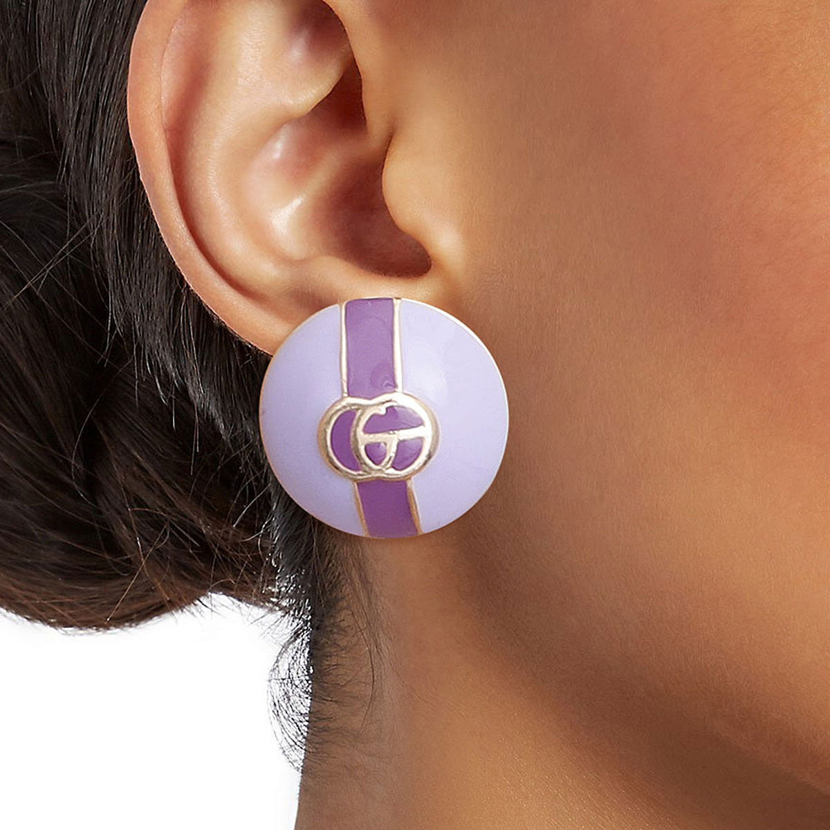 Dome Stud Earrings Lavender Haze Stylish Bespoke Jewelry